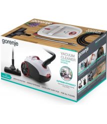 Gorenje Пылесос мешковый, 850Вт, конт пыль -3л, HEPA, телескопич трубка, белый