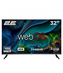 2E Телевизор 32" LED FHD 60Hz Smart WebOS Black