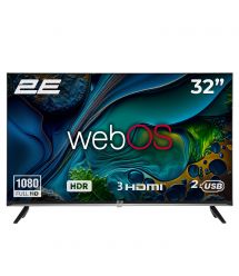 2E Телевізор 32" LED FHD 60Hz Smart WebOS Black