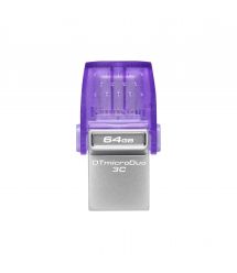 Kingston Накопитель 64GB USB 3.2 Gen1 + Type-C DT microDuo 3C R200MB/s