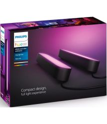 Philips Hue Панель освещения умная Play, RGB, ZigBee, диммирование, базовый комплект, блок питания, 2шт, чёрный