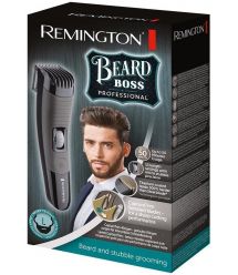 Remington Триммер Beard Boss Pro для бороды и усов, акум., титан.напыл., черный