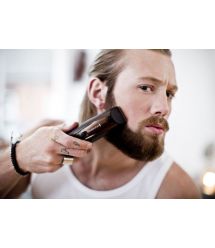 Тример Remington Beard Kit для бороди та вусів, акум., насадок-2, ножиці, щітка в компл., титан.напил., коричневий