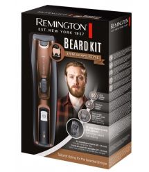 Тример Remington Beard Kit для бороди та вусів, акум., насадок-2, ножиці, щітка в компл., титан.напил., коричневий