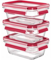 Tefal Набор контейнеров Master Seal, 3 шт., стекло, прозрачный