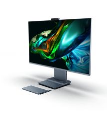 Acer Комп'ютер персональний моноблок Aspire S32-1856 31.5" QHD, Intel i7-1360P, 32GB, F1024GB, UMA, WiFi, кл+м, Lin, сірий