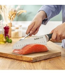 Tefal Набор ножей Ice Force, 5 пр., с деревянной колодкой, нержавеющая сталь, плаcтик, черный