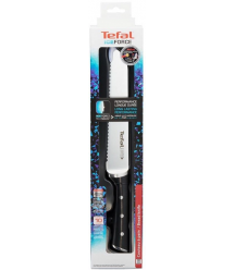 Tefal Нож для хлеба Ice Force, 20см, нержавеющая сталь, пластик, черный