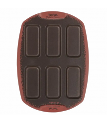 Tefal Противень PerfectBake, 6 форм, прямоугольный, 21х29см, алюминий, коричневый