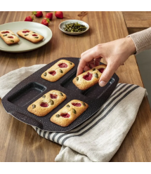 Tefal Противень PerfectBake, 6 форм, прямоугольный, 21х29см, алюминий, коричневый