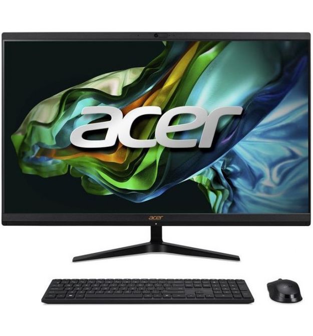 Acer ПК Моноблок Aspire C24-1800 23.8" FHD, Intel i5-12450H, 8GB, F512GB, UMA, WiFi, кл+м, Lin, черный