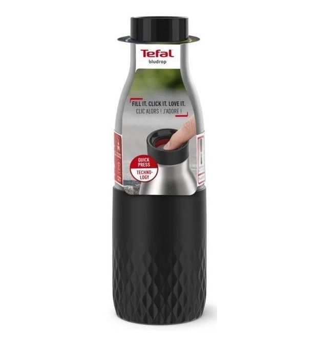 Tefal Термопляшка Bludrop soft touch, 500мл, нержавіюча сталь, графітовий