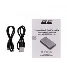 2E Портативное зарядное устройство Power Bank 24000mAh PD, QC 100W Steel