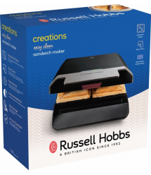 Russell Hobbs Сендвичмейкер, 750Вт, 1 пластина-сендвич, корпус-пластик, черный