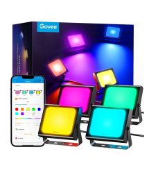 Набір настінних світильників Govee H7060 RGBICWW LED Smart Flood Lights Чорний