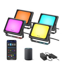 Набір настінних світильників Govee H7060 RGBICWW LED Smart Flood Lights Чорний