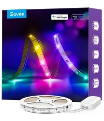 Govee Стрічка світлодіодна розумна H618A RGBIC Basic Wi-Fi + Bluetooth LED Strip Light 5м Білий