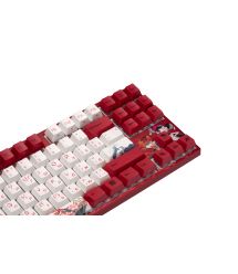 Varmilo Клавиатура механическая VEM87 Koi 87Key, EC V2 Sakura, USB-A, EN/UKR, White Led, Красный