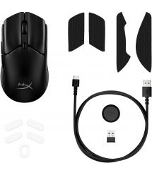 HyperX Мышь Pulsefire Haste 2 mini, RGB, USB-A/WL/BT, чорный