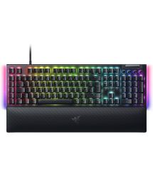 Клавиатура механическая Razer BlackWidow V4, 114key, Yellow Switch, USB-A, EN/RU, RGB, черный