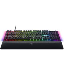 Клавиатура механическая Razer BlackWidow V4, 114key, Yellow Switch, USB-A, EN/RU, RGB, черный