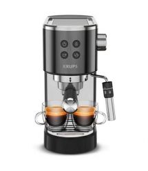 Krups Кофеварка рожковая Virtuoso + 1л, молотая, ручной капучинатор, 15 бар, черный
