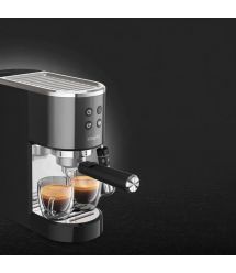 Krups Кофеварка рожковая Virtuoso + 1л, молотая, ручной капучинатор, 15 бар, черный