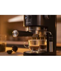Krups Кофеварка рожковая Virtuoso + 1л, молотая, ручной капучинатор, 15 бар, черный