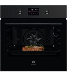 Духовой шкаф электрический Electrolux KOEFP77H, 72л, A+, дисплей, конвекция, пиролиз, телескопические направляющие, черный