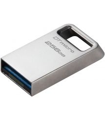 Kingston Накопитель 256GB USB 3.2 Gen1 DT Micro R200MB/s Metal