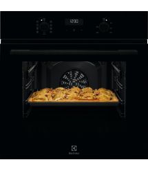 Electrolux Духова шафа електрична, 65л, А, пара, дисплей, конвекція, телескопічні напрямні, чорний