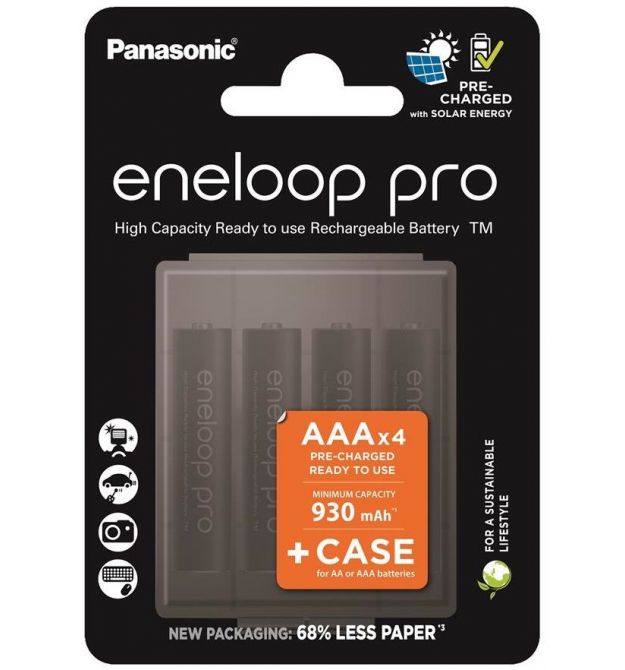 Акумулятор Panasonic Eneloop NI-MH Pro AAA 930 4 шт, з кейсом для зберігання