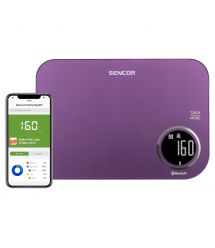 Sencor Весы кухонные, 5кг, подключение к смартфону, AAAx2, пластик, фиолетовый