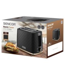 Sencor Тостер Sencor 930Вт, подогрев, размораживание, пластик, черно-золотой