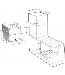 Gorenje Духова шафа електрична, 77л, A+, пара, дисплей, нерж