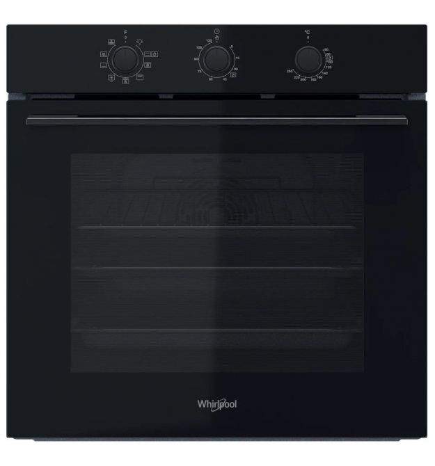 Whirlpool Духова шафа електрична, 71л, A, конвекція, чорний