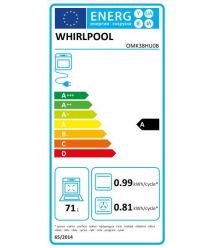 Whirlpool Духовой шкаф электрический, 71л, A, конвекция, черный