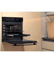 Whirlpool Духовой шкаф электрический, 71л, A+, дисплей, конвекция, телескопические направляющие, черный