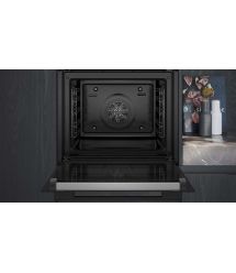 Siemens Духова шафа електрична, 71л, A+, дисплей, конвекція, піроліз, чорний