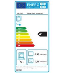 Electrolux Духовой шкаф электрический, 72л, A+, дисплей, конвекция, пиролиз, телескопические направляющие, черный+нерж