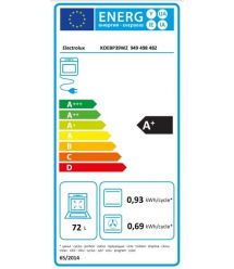 Духовой шкаф электрический Electrolux, 72л, A+, дисплей, конвекция, пиролиз, телескопические направляющие, черный