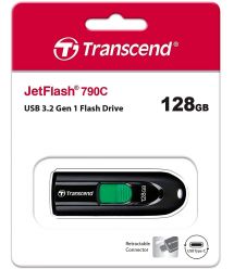 Накопичувач Transcend 64GB USB 3.2 Type-C JetFlash 790C Чорний