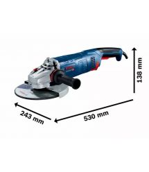 Bosch Шлифмашина угловая GWS 24-230 JZ, 230мм, 2400Вт , 8500об/мин, плавный пуск, c системой защиты от пыди Cyclone Tech, 5.8 кг