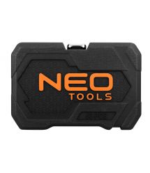 Набор инструментов Neo Tools, Набор торцевых головок 73шт, 1/2", 1/4", CrV, кейс