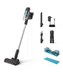 Philips Пылесос беспроводный 3000 Series, влажная уборка, конт пыль -0.27л, автон. раб. до 60мин, вес-1.5кг, турборежим, серый