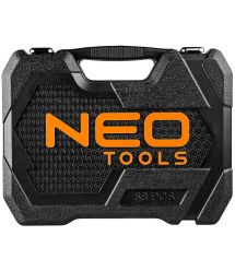 Набор инструментов Neo Tools, Набор торцевых головок, 58шт, 1/2", CrV, кейс