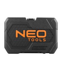 Neo Tools Набор инструмента, Набор торцевых головок, 46шт, 1/4", CrV, кейс