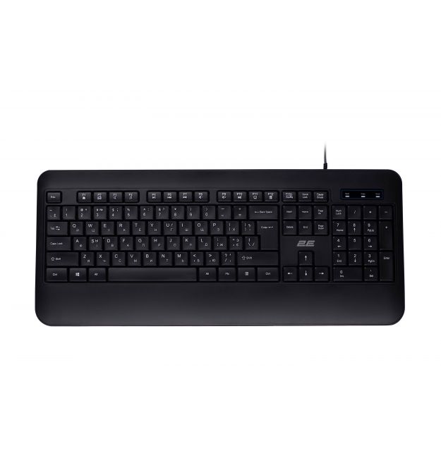 Клавиатура мембранная 2E KS109 104key, USB-A, EN/UK/RU, черный