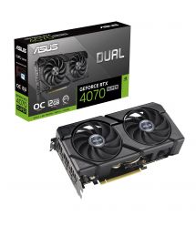 ASUS Видеокарта GeForce RTX 4070 SUPER 12GB GDDR6X OC EVO DUAL-RTX4070S-O12G-EVO