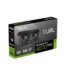 ASUS Видеокарта GeForce RTX 4070 SUPER 12GB GDDR6X OC EVO DUAL-RTX4070S-O12G-EVO